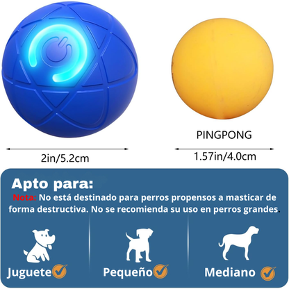 Pelota automática e interactiva para mascotas.