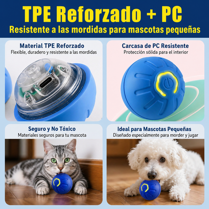 Pelota automática e interactiva para mascotas.
